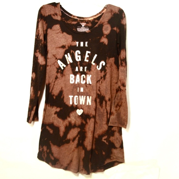 Victoria's Secret Other - VICTORIAS SECRET Black Acid Wash Long Night Shirt